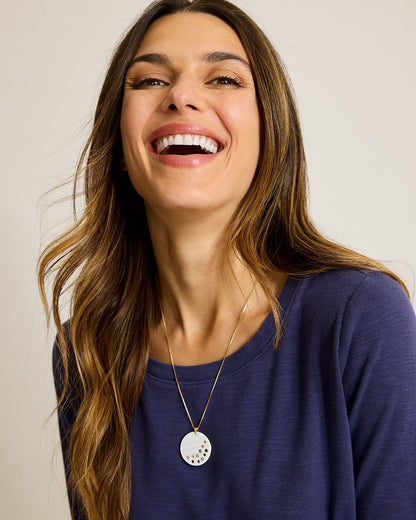 Tommy Bahama Everyday - Tidal Treasure Mother of Pearl Disc Pendant Necklace