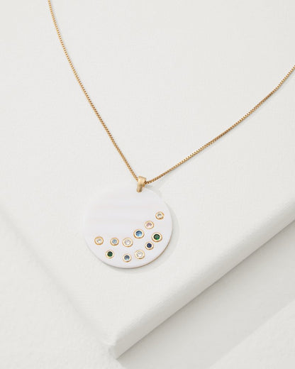 Tommy Bahama Everyday - Tidal Treasure Mother of Pearl Disc Pendant Necklace