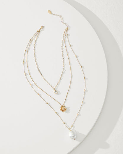 Tommy Bahama Best Price - Tidal Treasure Floral Charm Layered Necklace