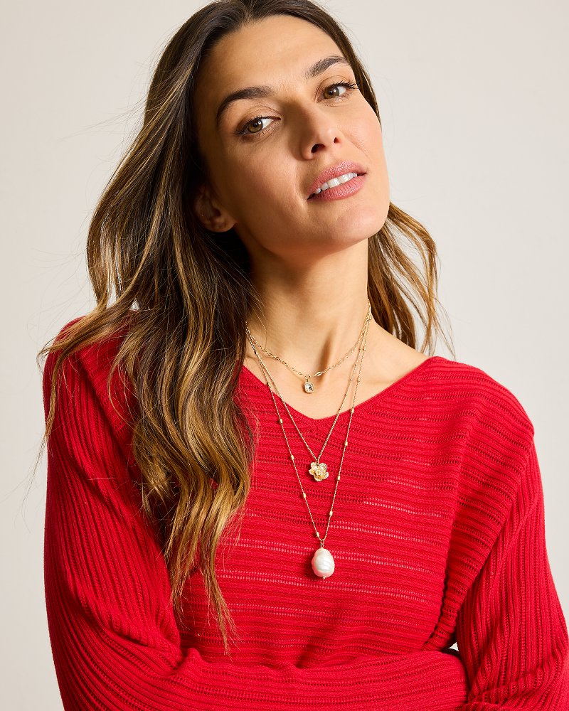 Tommy Bahama Best Price - Tidal Treasure Floral Charm Layered Necklace
