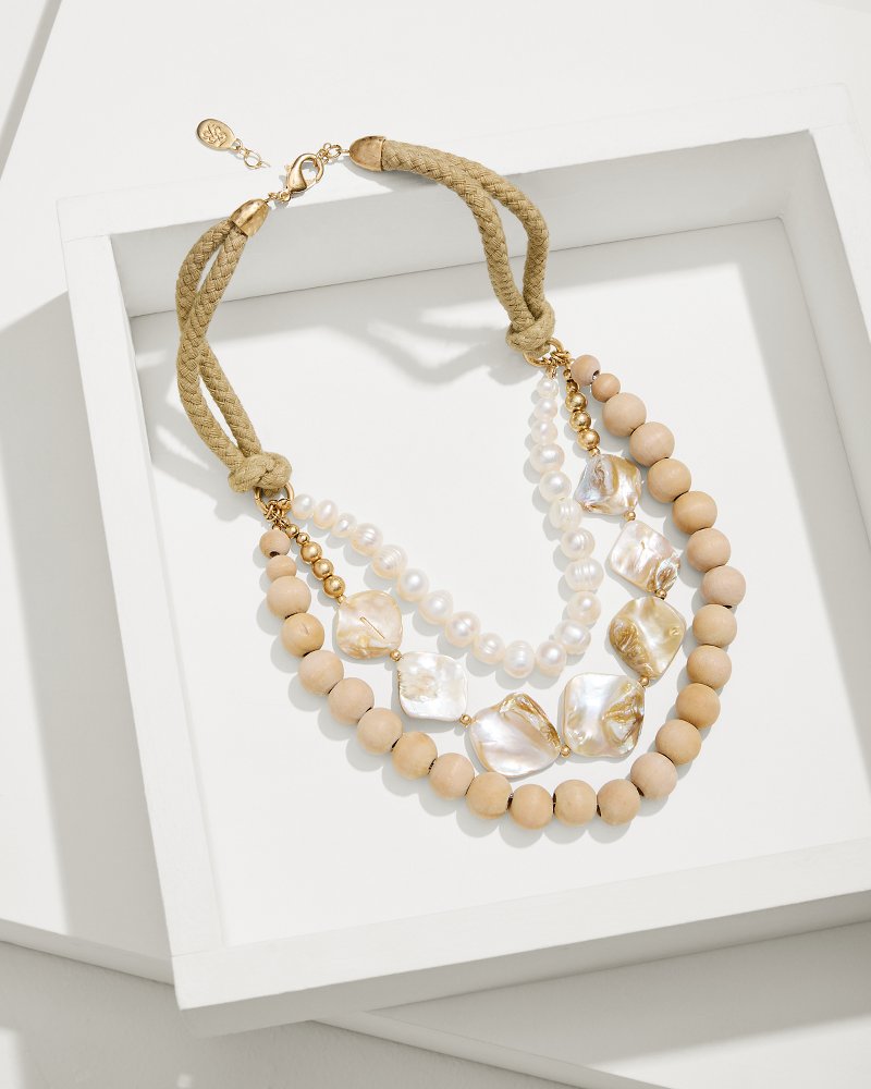 Tommy Bahama Latest - Indigo Shore Mother of Pearl Shell Statement Necklace
