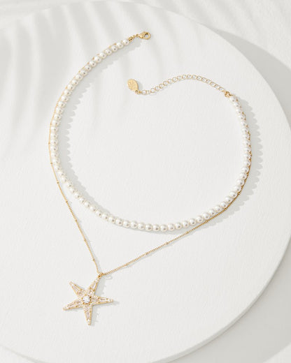 Tommy Bahama Top Pick - Moments in Paradise Star Layered Pearl Necklace