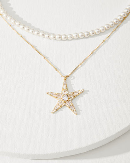 Tommy Bahama Top Pick - Moments in Paradise Star Layered Pearl Necklace