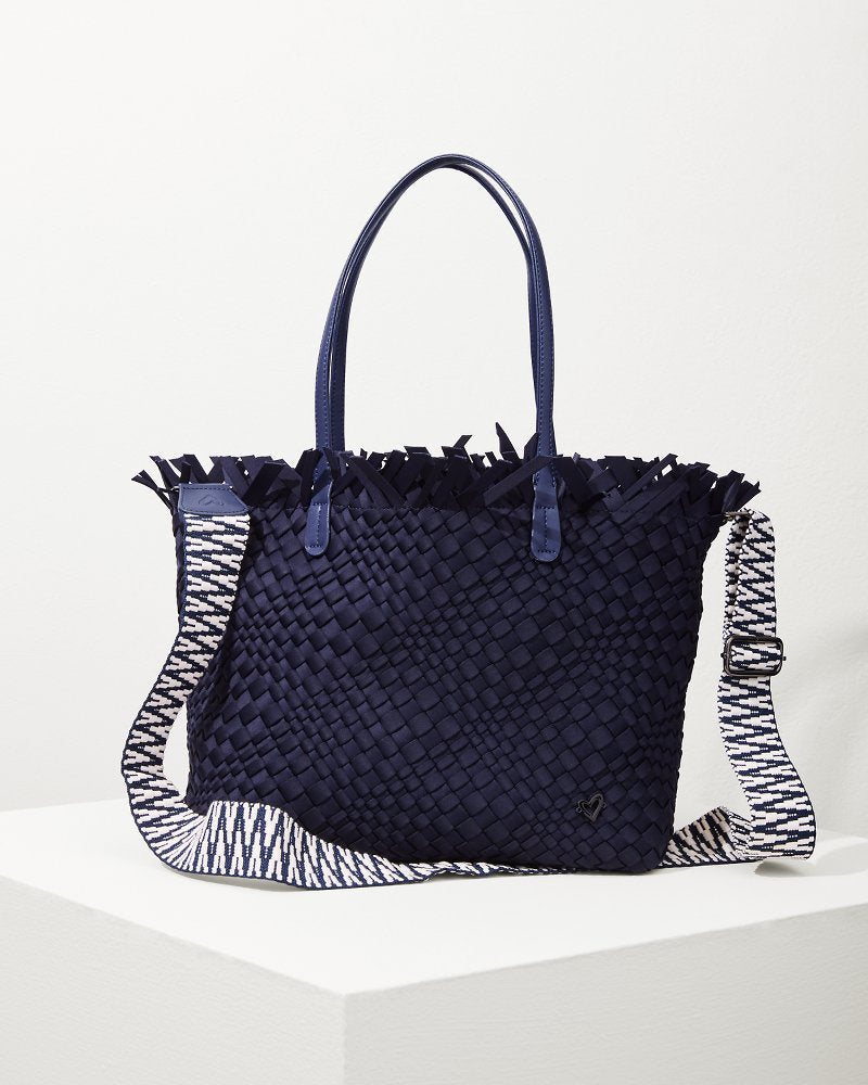 Tommy Bahama Trusted - Vulcan Fringe Top Large Tote & Wristlet