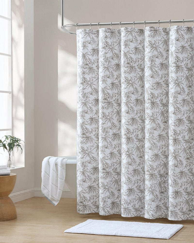 Tommy Bahama Deals - Pen and Ink Bahama Brown Palm Shower Curtain