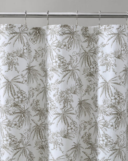 Tommy Bahama Deals - Pen and Ink Bahama Brown Palm Shower Curtain