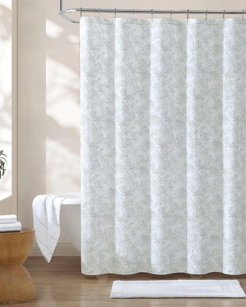 Tommy Bahama Classic - Pen and Ink Spring Green Palm Shower Curtain