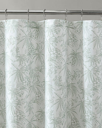 Tommy Bahama Classic - Pen and Ink Spring Green Palm Shower Curtain