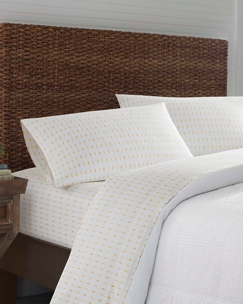 Tommy Bahama Trusted - Pineapple Pinstripe 4-Piece King Sheet Set