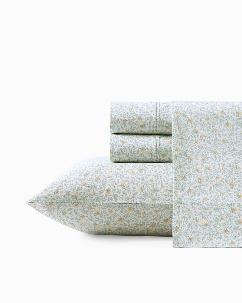 Tommy Bahama Classic - Crane Flower 4-Piece Queen Sheet Set