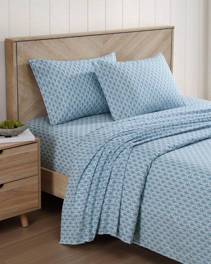 Tommy Bahama Smart Buy - Coastal Batik Blue 4-Piece King Sheet Set