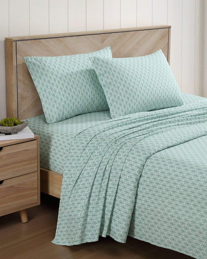 Tommy Bahama Everyday - Coastal Batik Green 4-Piece Queen Sheet Set