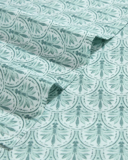 Tommy Bahama Everyday - Coastal Batik Green 4-Piece Queen Sheet Set