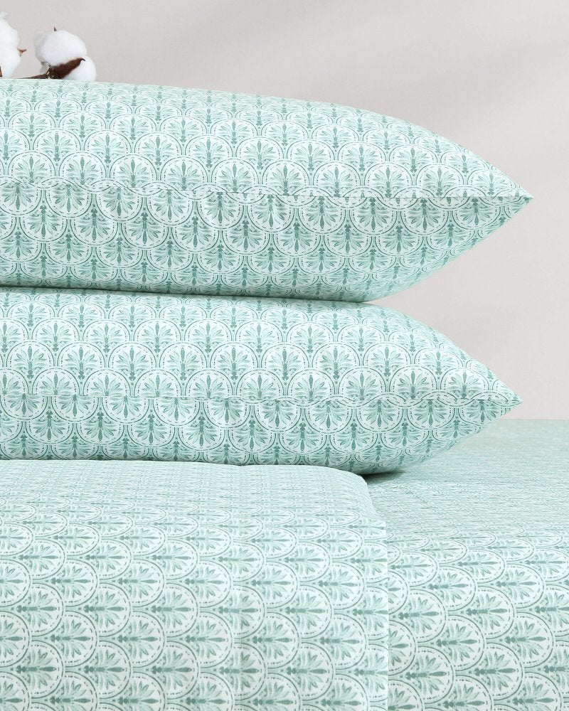 Tommy Bahama Everyday - Coastal Batik Green 4-Piece Queen Sheet Set