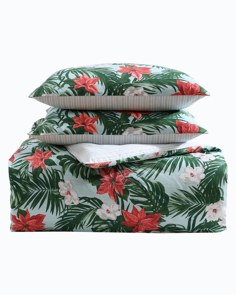 Tommy Bahama Quality - Festive Palms Reversible Full/Queen 3-Piece Comforter Set
