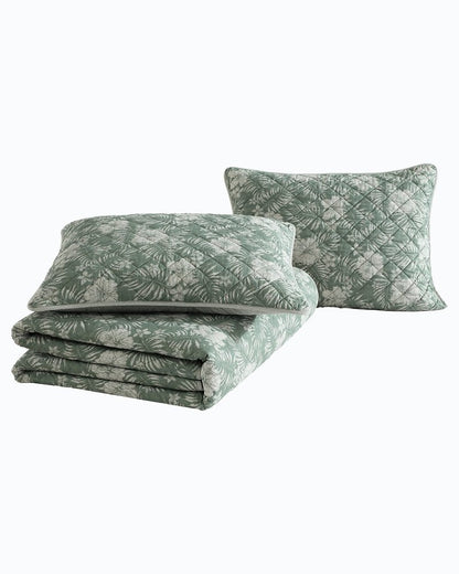 Tommy Bahama Best Price - Hibiscus Jungle Reversible 3-Piece Full/Queen Quilt Set