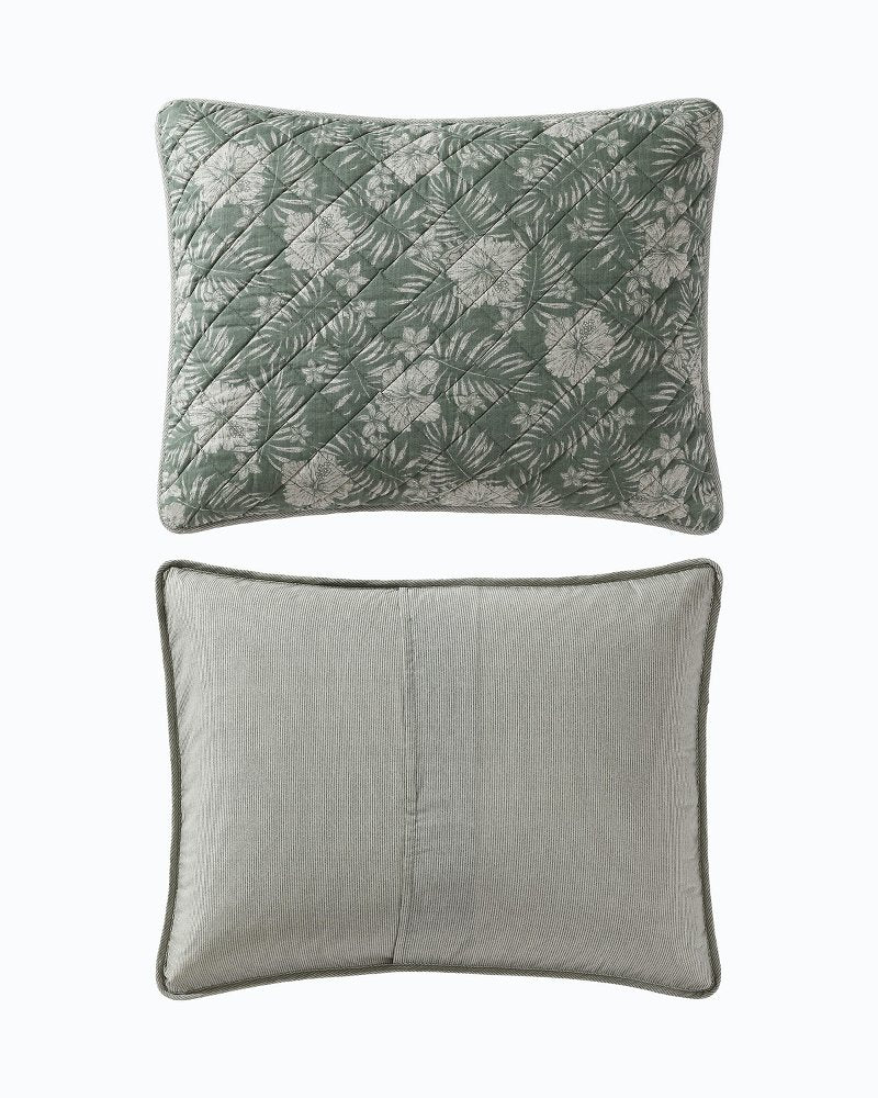 Tommy Bahama Hot Sale - Hibiscus Jungle Reversible 3-Piece King Quilt Set