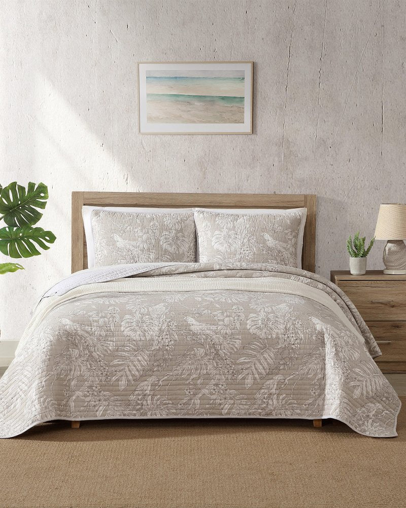 Tommy Bahama Trusted - Jungle Toile Reversible 3-Piece King Quilt Set