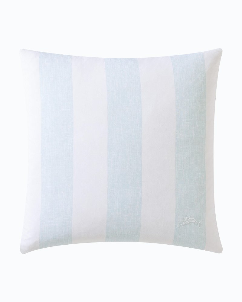 Tommy Bahama Classic - Awning Stripe Blue Decorative Pillow