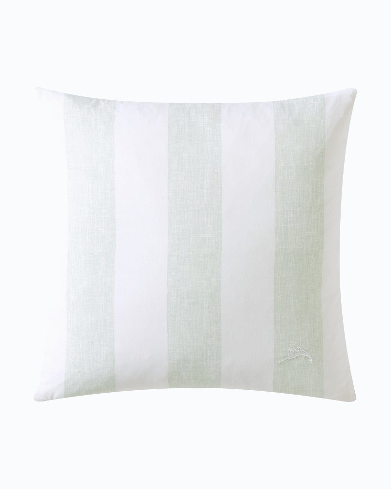 Tommy Bahama Latest - Awning Stripe Green Decorative Pillow