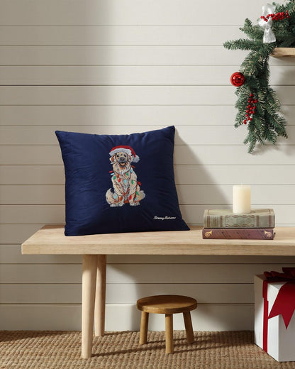 Tommy Bahama Premium - Holiday Retriever Velvet Decorative Pillow