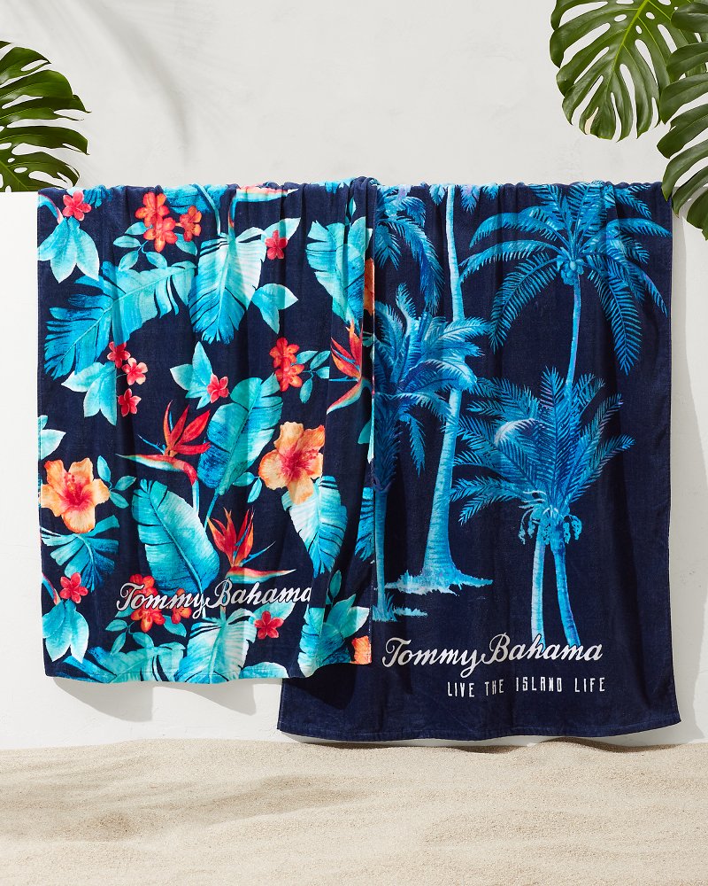 Tommy Bahama Deals - Palms Grove & Blue Muse Beach Towels — Set of 2