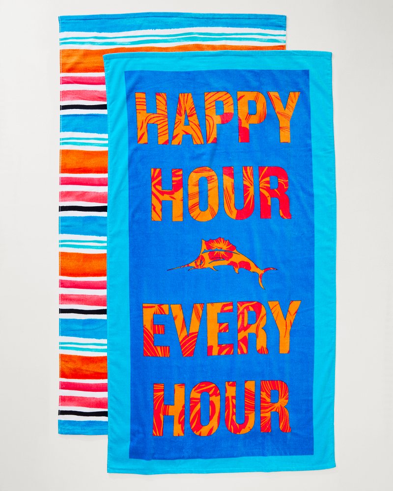 Tommy Bahama Discount - Cape Coral & Happy Hour Beach Towels — Set of 2