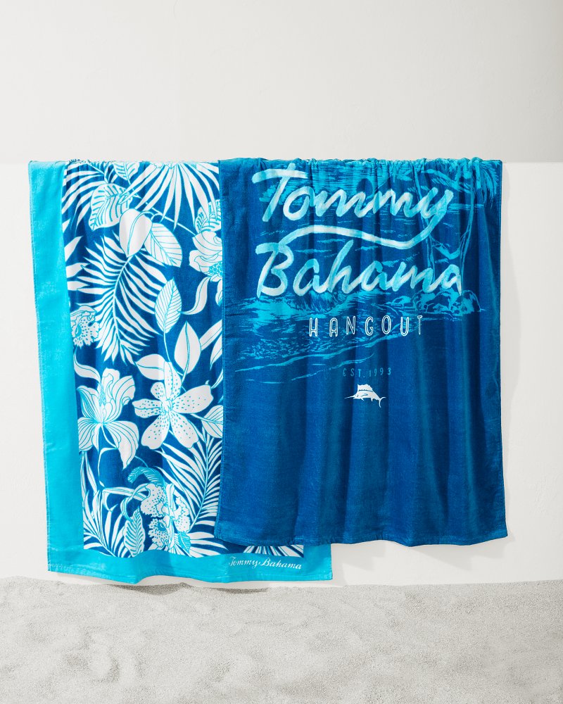 Tommy Bahama Signature - High Tide Hangout & Island Cays Blooms Beach Towels — Set of 2