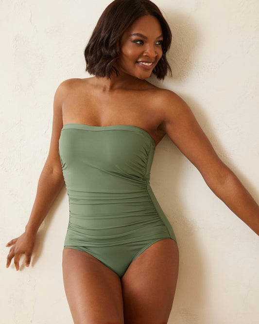 Tommy Bahama Recommended - Paradise Fronds Bandeau One-Piece Swimsuit
