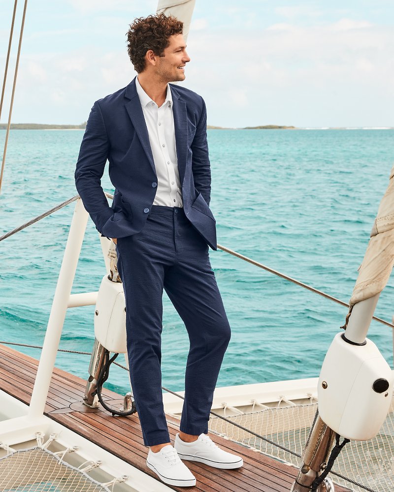 Tommy Bahama Smart Buy - Nova Wave Half-Elastic Waist Seersucker Pants