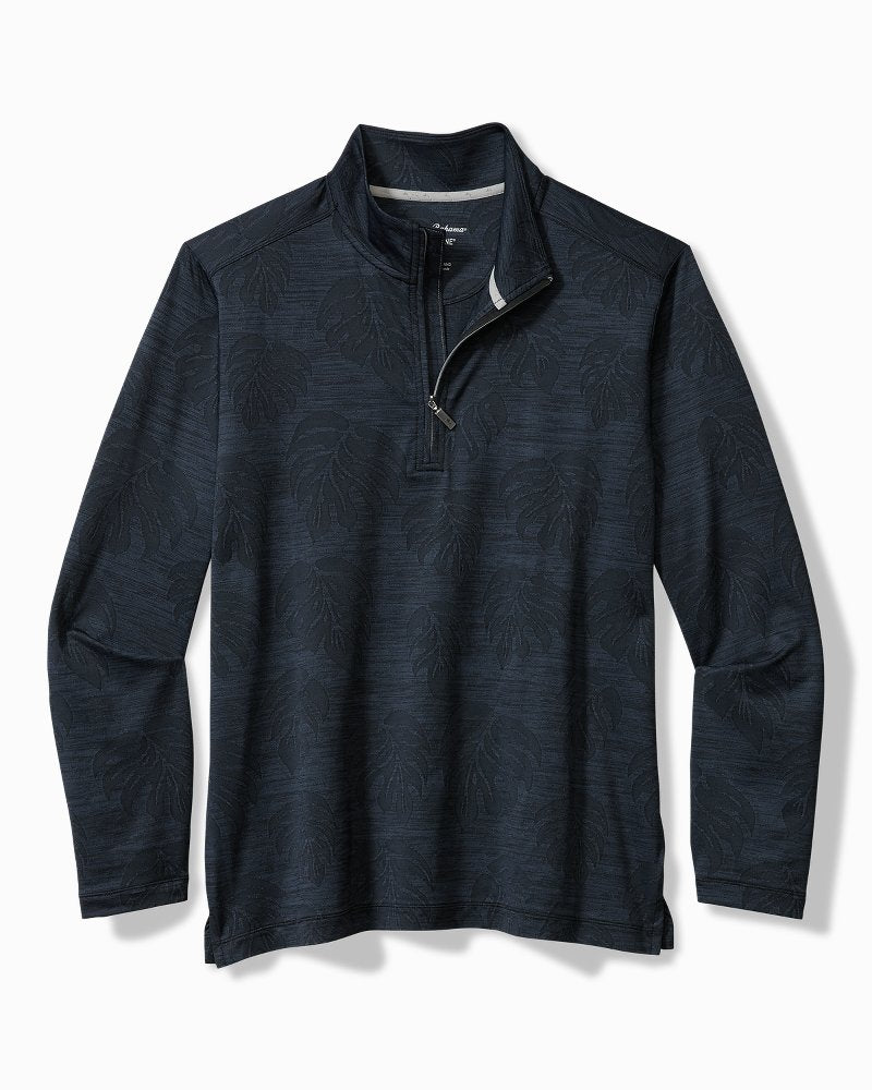 Tommy Bahama New - Monstera Fade IslandZone® Half-Zip Sweatshirt