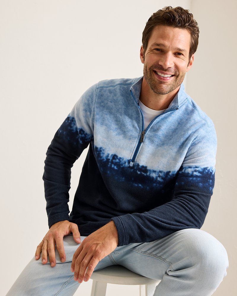 Tommy Bahama Classic - Azul Tides Ombré Half-Zip Sweatshirt