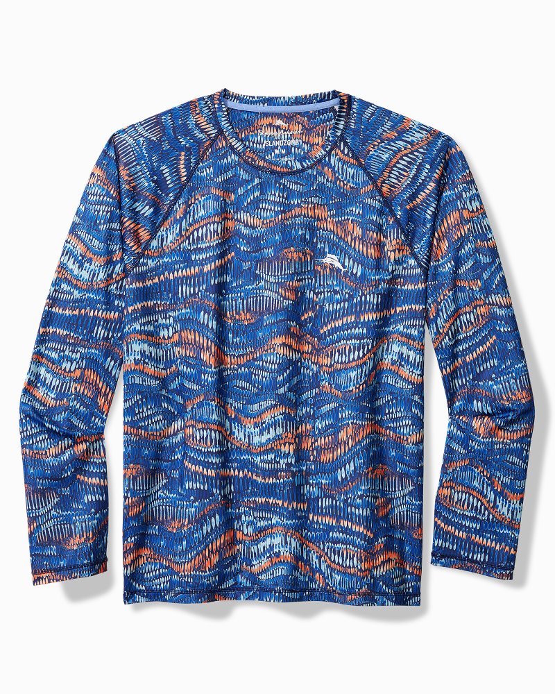 Tommy Bahama New - Monte Rio Geo Crew IslandZone® Rash Guard