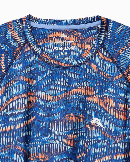 Tommy Bahama New - Monte Rio Geo Crew IslandZone® Rash Guard