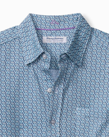 Tommy Bahama Sale - San Lucio Plaza Geo Knit Stretch Shirt