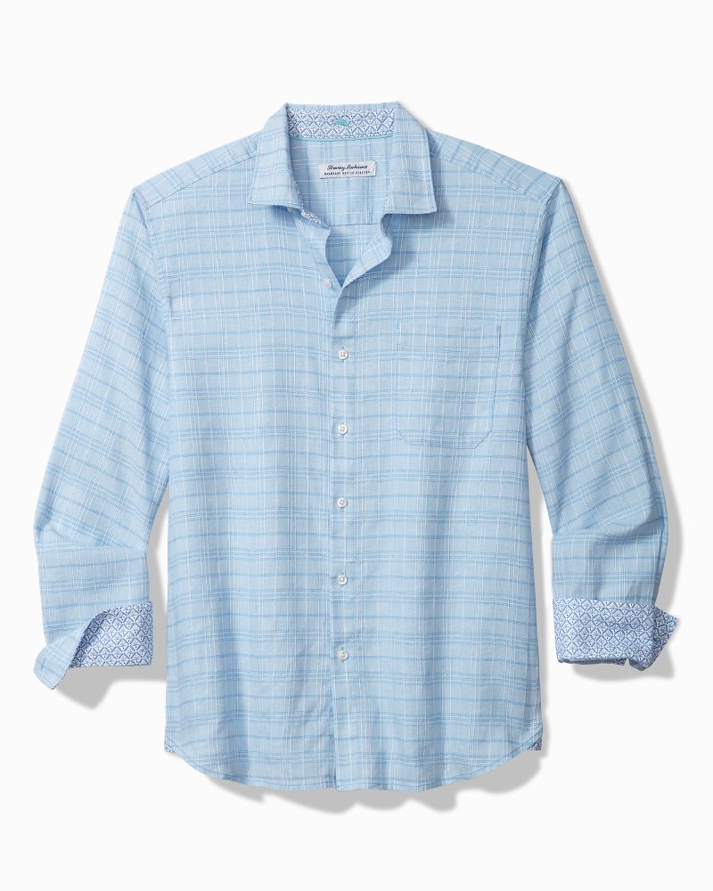 Tommy Bahama Customer Favorite - Barbados Breeze Playa Plaid Stretch-Linen Long-Sleeve Shirt