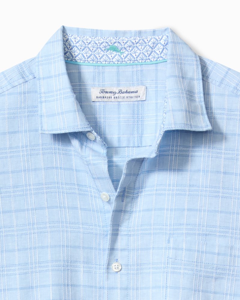 Tommy Bahama Customer Favorite - Barbados Breeze Playa Plaid Stretch-Linen Long-Sleeve Shirt