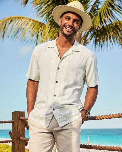 Tommy Bahama Popular - Pina Palms Embroidered Silk Camp Shirt