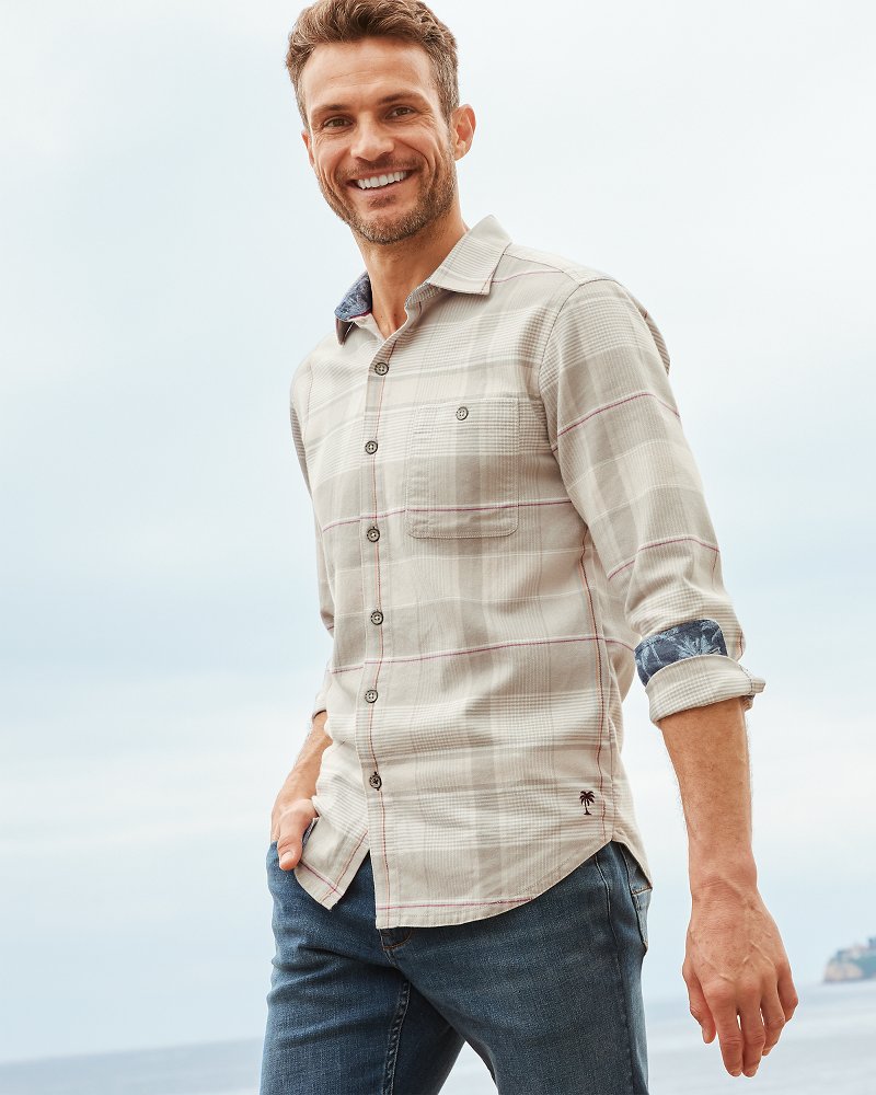 Tommy Bahama Popular - Canyon Beach Pebble Cay Plaid Stretch Flannel Shirt