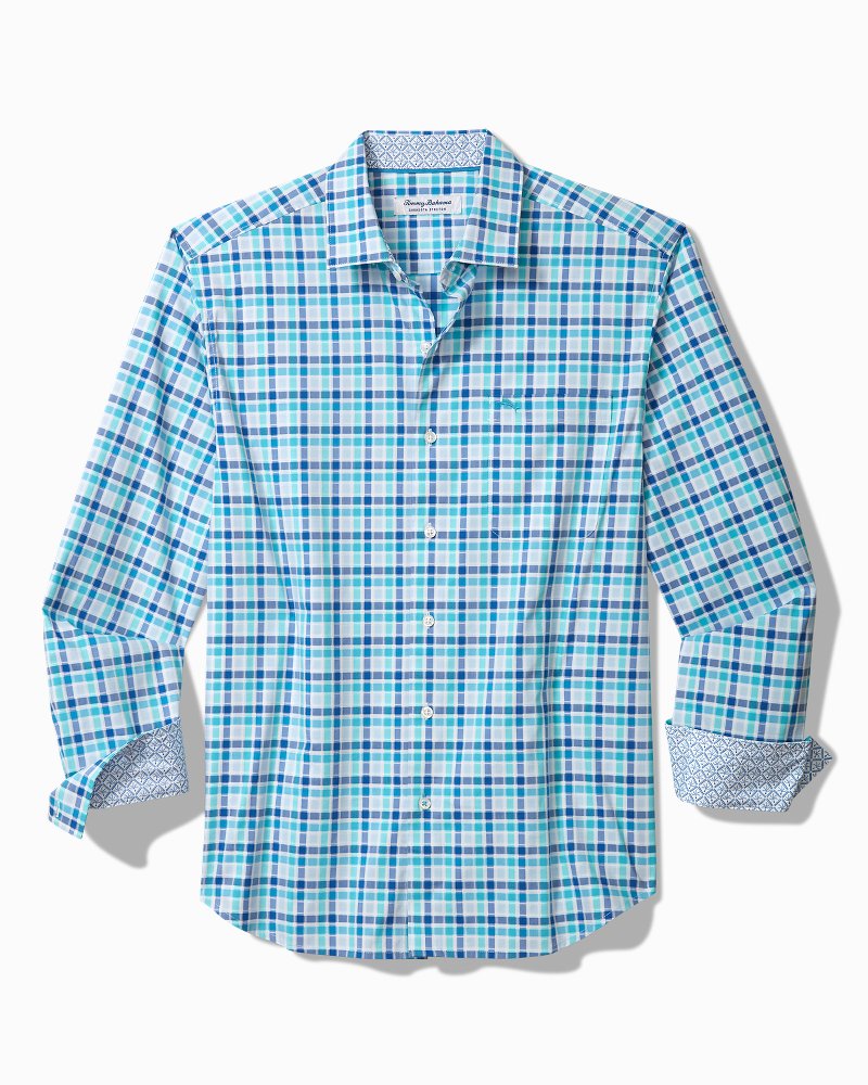 Tommy Bahama Hot Sale - Sarasota Stretch St. Kitts Check IslandZone® Shirt