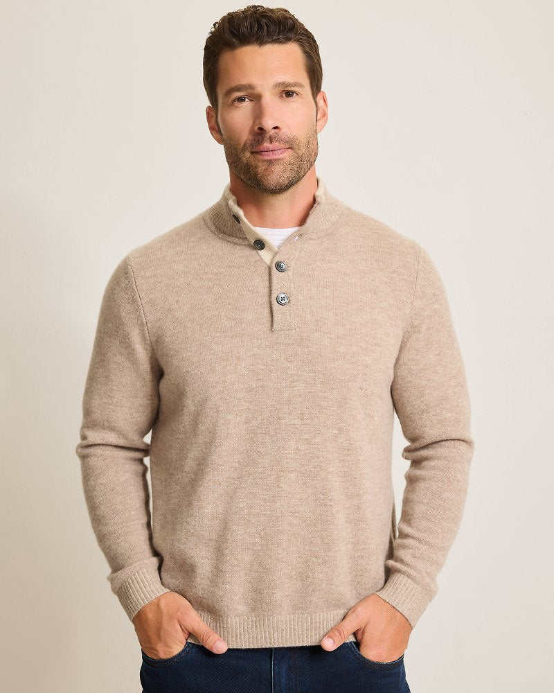 Tommy Bahama Discount - Soft Sands Cashmere Button-Mock Sweater