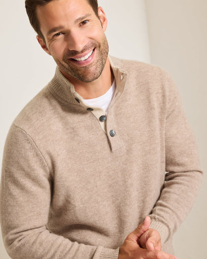 Tommy Bahama Discount - Soft Sands Cashmere Button-Mock Sweater
