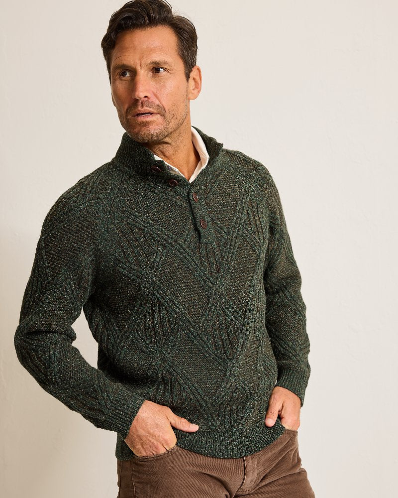 Tommy Bahama Value - Beachscape Cable Button-Mock Sweater