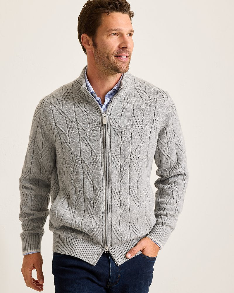 Tommy Bahama Quality - Capital Cable Full-Zip Cardigan