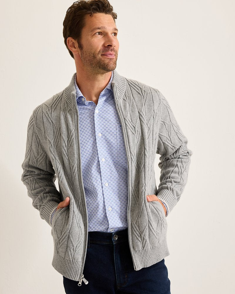 Tommy Bahama Quality - Capital Cable Full-Zip Cardigan