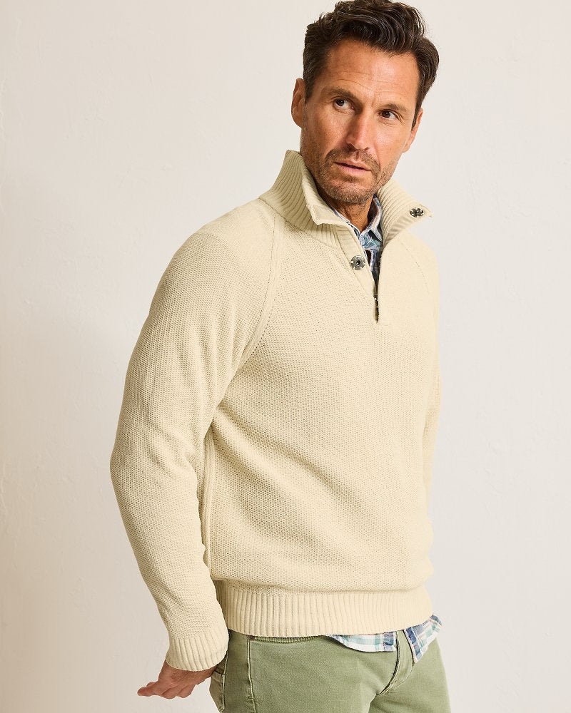 Tommy Bahama Classic - Shoreline Surfcomber Snap-Mock Sweater