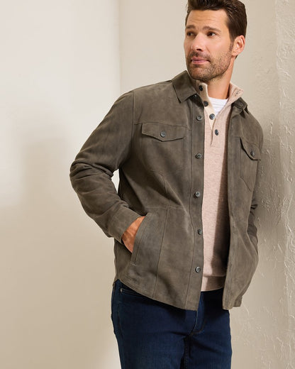 Tommy Bahama Popular - Boulder Ridge Suede Shirt Jacket