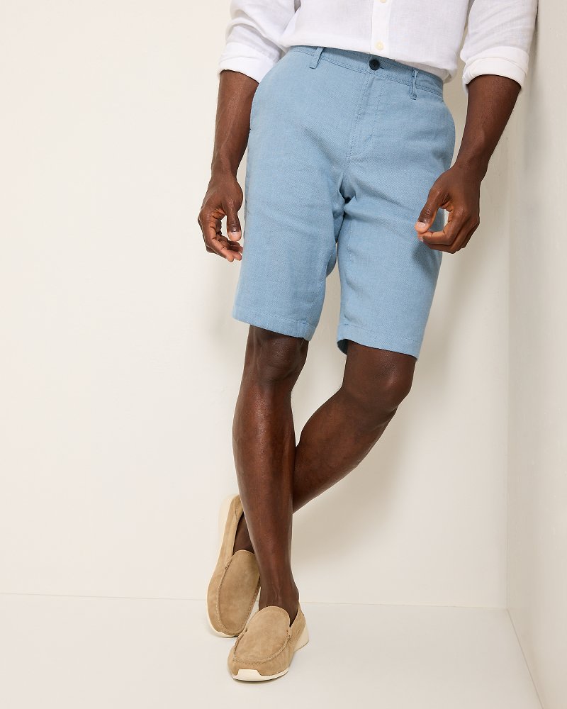 Tommy Bahama Quality - Beach Coast Linen-Blend Flat-Front 12-Inch Shorts