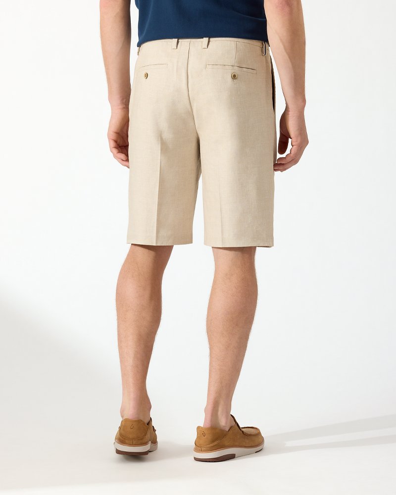Tommy Bahama Best Seller - Latigo Beach Linen-Blend Pleated 10-Inch Shorts