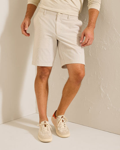 Tommy Bahama Quality - Nova Wave Seersucker Sand Stripe 9-Inch Shorts